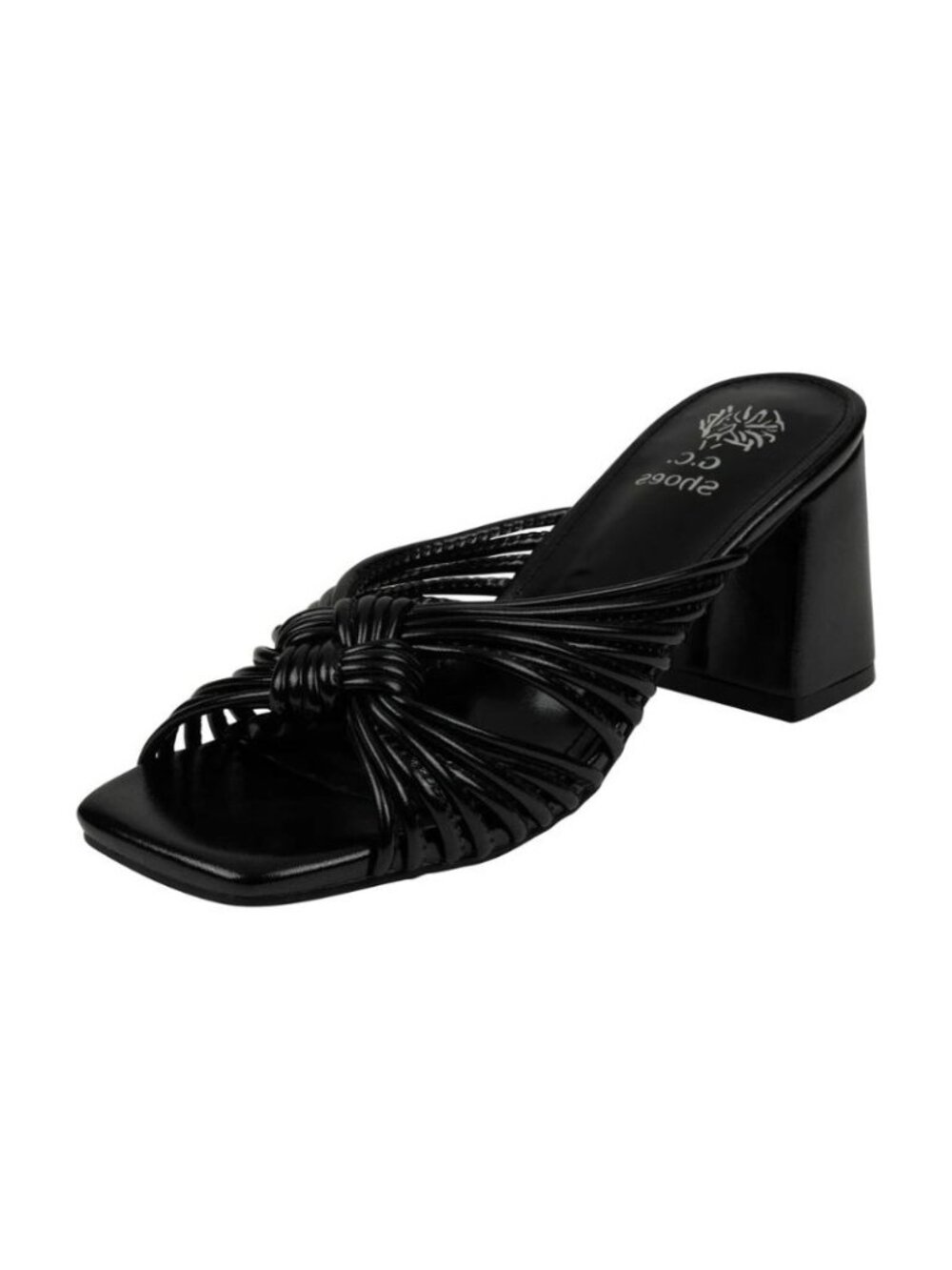 NWT GC Shoes Womens Josie Black Strappy Block Heel Dress Sandals Size 9M